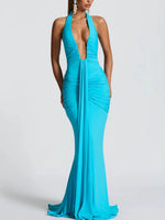 The Midnight V-Drape Maxi