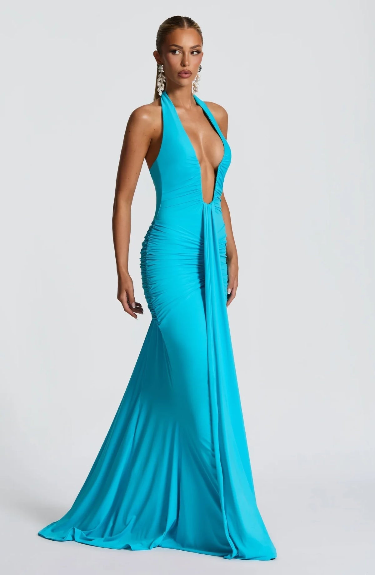 The Midnight V-Drape Maxi