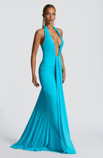 The Midnight V-Drape Maxi