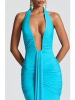 The Midnight V-Drape Maxi