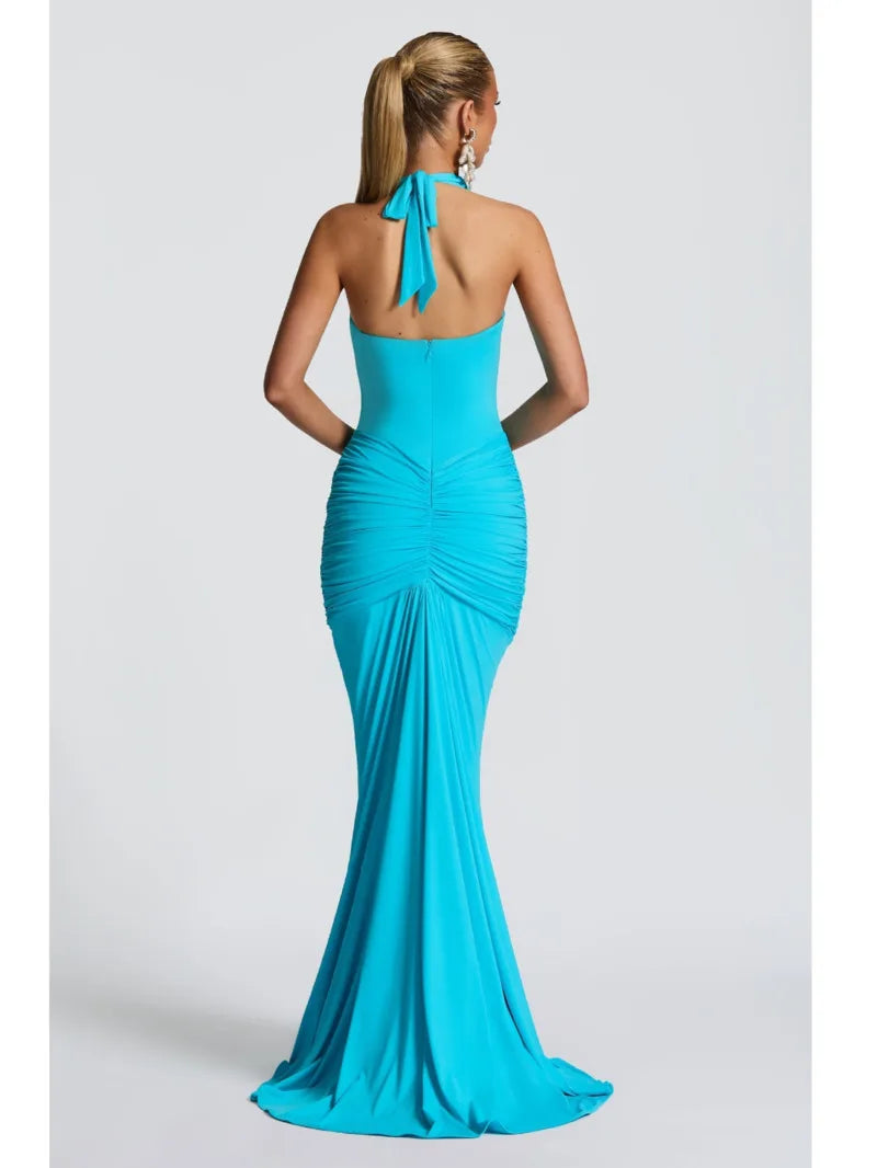 The Midnight V-Drape Maxi