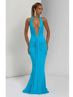 The Midnight V-Drape Maxi