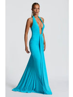 The Midnight V-Drape Maxi