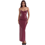The Solstice Leather Slit Maxi