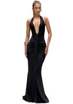 The Midnight V-Drape Maxi