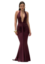 The Midnight V-Drape Maxi